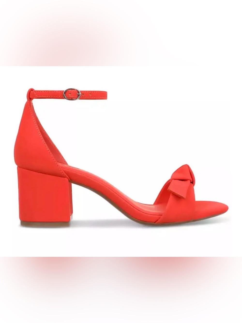 ON 34TH Amanda Two Piece Knot Coral Nubuck Sandal NIB